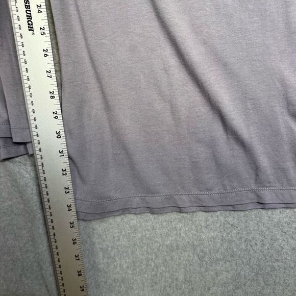 Raven + Lily Women's Size Medium Grey Wide Flare Leg One Piece Jumpsuit Faux Wra - Picture 8 of 11